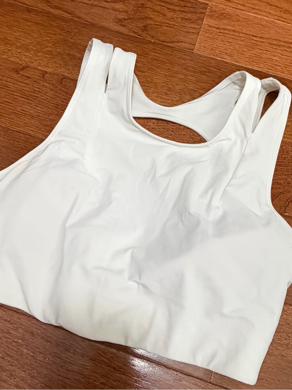 lululemon athletica White Double-Strap Sports Bra Tank